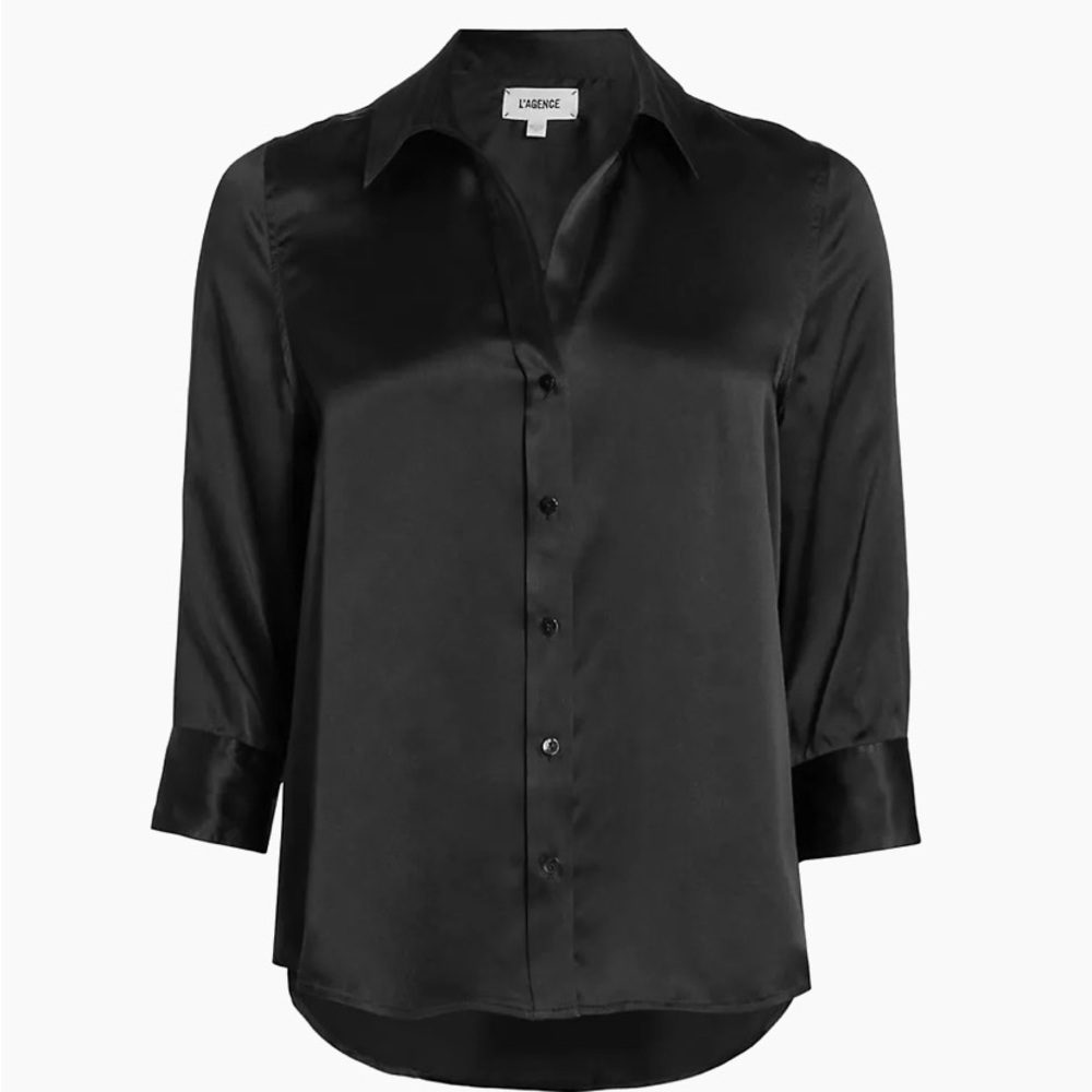 COPY - L’AGENCE DANI THREE-QUARTER SLEEVE SILK BLOUSE